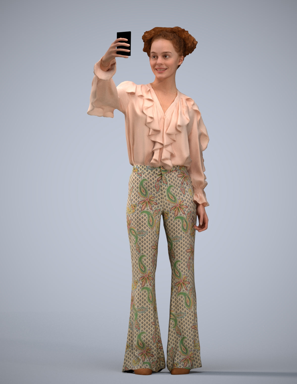 photogrammetry 3D woman casual standing, realistic human model archviz FBX