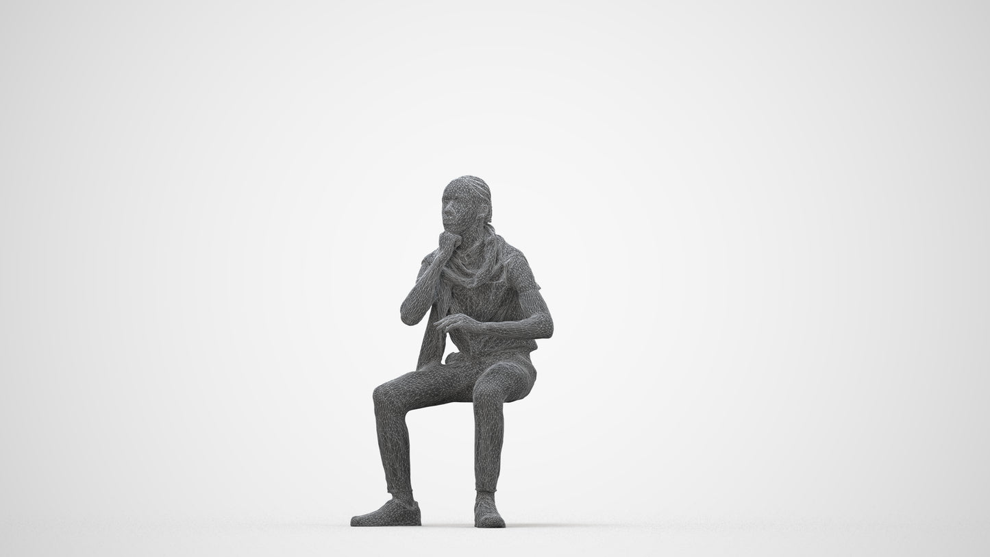 realistic 3D boy casual kids, scanned archviz people for Blender and 3ds Max, wireframe back view