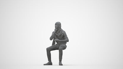 realistic 3D boy casual kids, scanned archviz people for Blender and 3ds Max, wireframe back view
