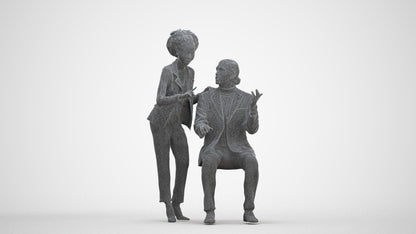 realistic 3D people woman business, render-ready for V-Ray and Corona, FBX OBJ, three-quarter front view render