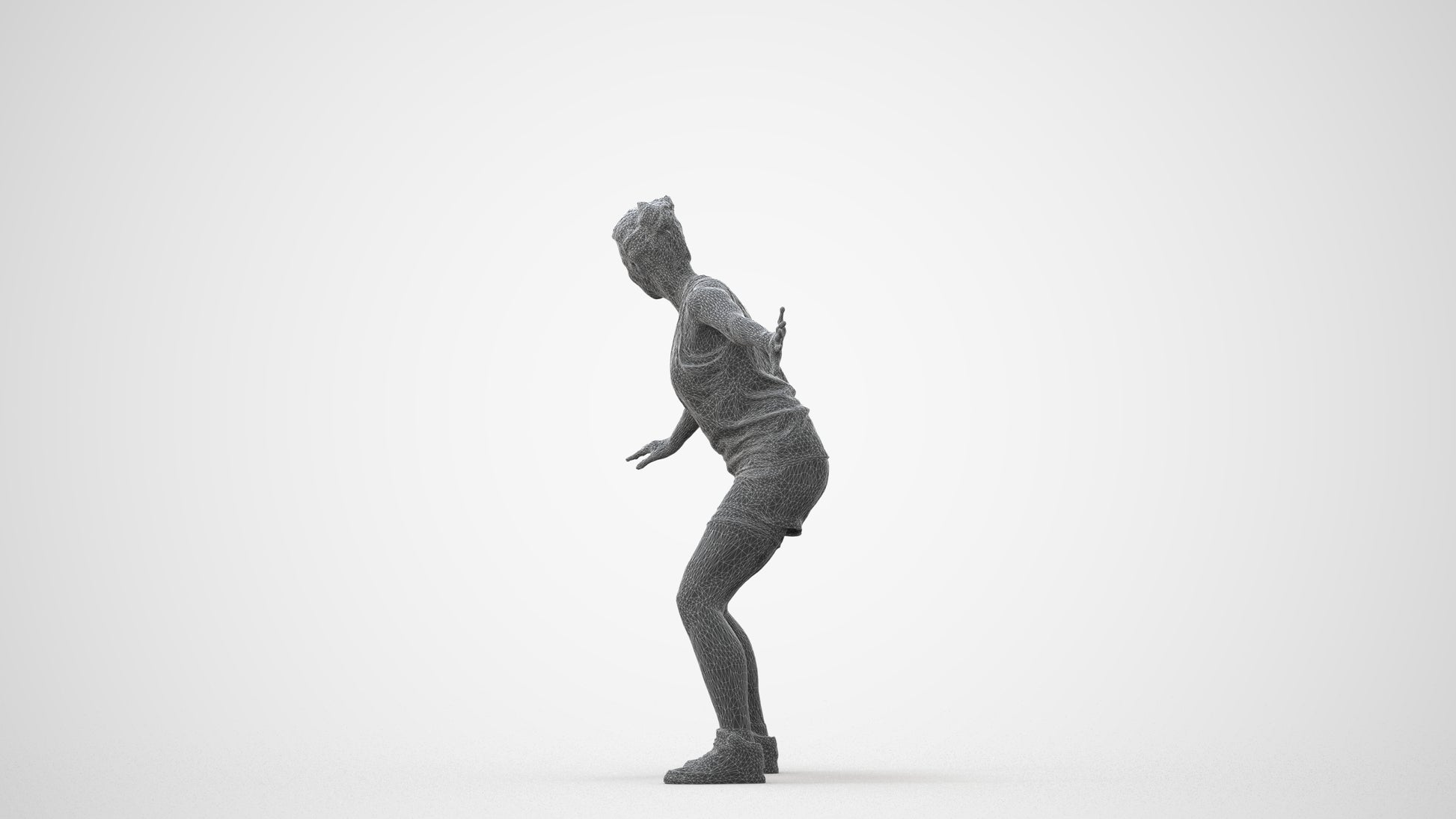 photogrammetry 3D woman sport, realistic human model archviz FBX, square thumbnail