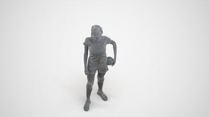 realistic 3D human woman sport, archviz people FBX OBJ for Blender, wireframe three-quarter view