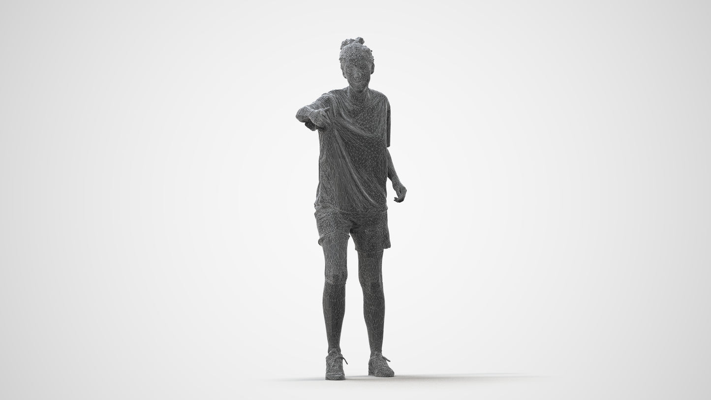 scanned 3D woman sport, photogrammetry people for Enscape and V-Ray, square thumbnail