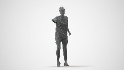 scanned 3D woman sport, photogrammetry people for Enscape and V-Ray, square thumbnail