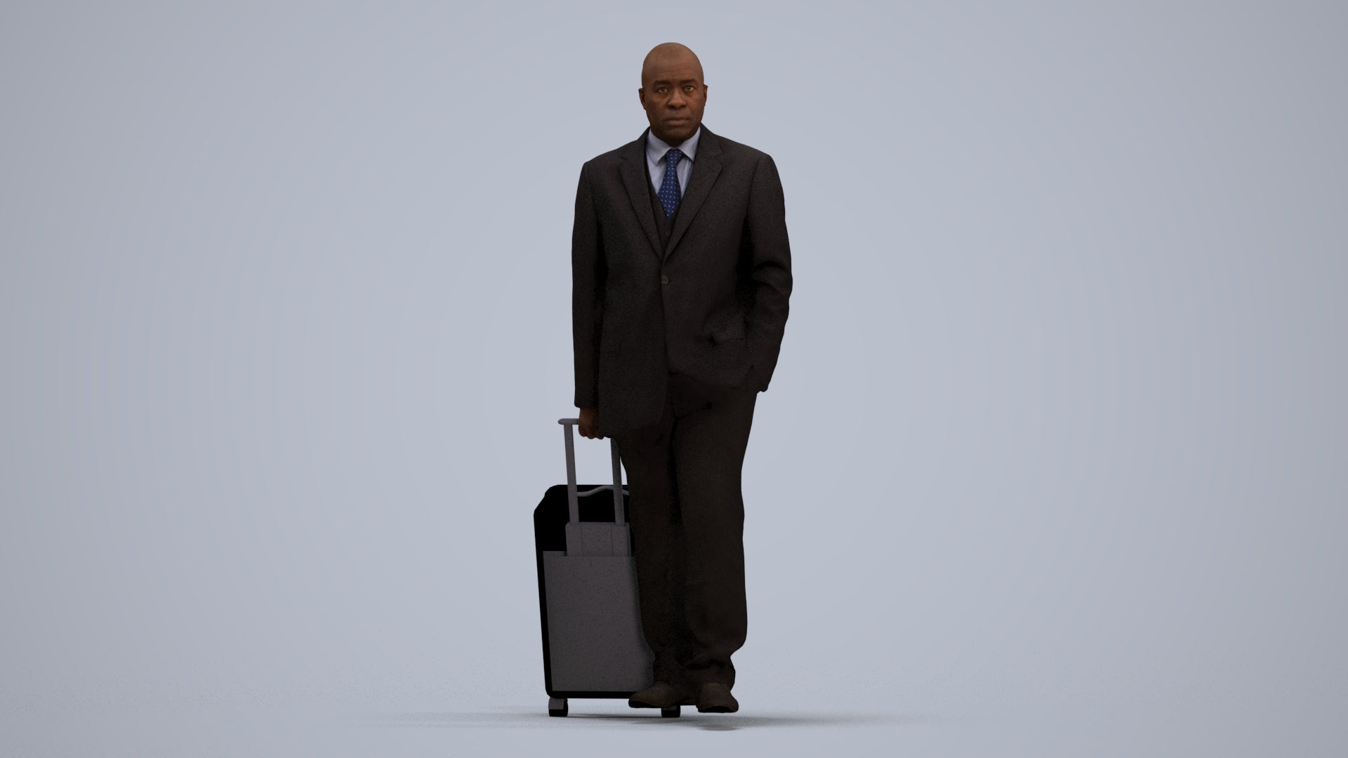 photogrammetry 3D man business, realistic human model archviz FBX, standing pose render