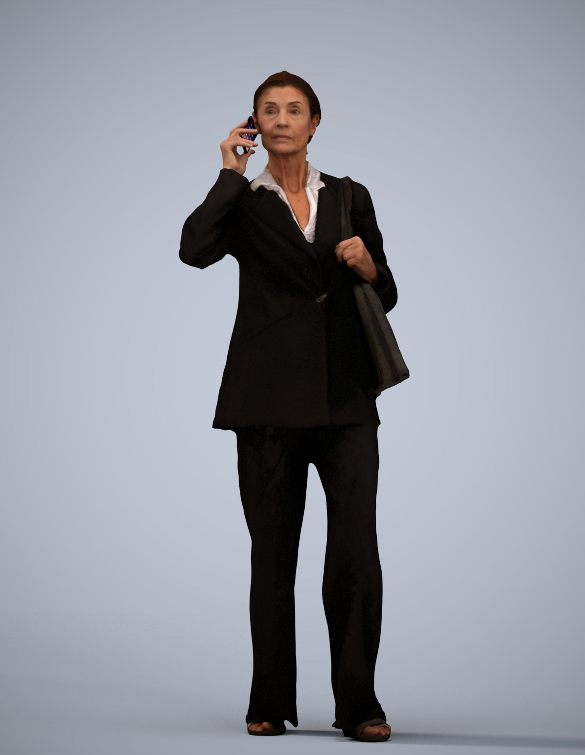 photogrammetry 3D senior woman business, realistic human model archviz FBX