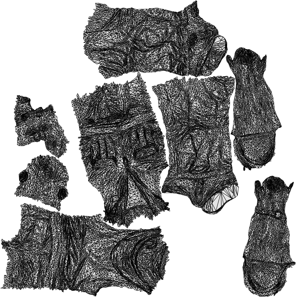 3D human model man casual walking, photogrammetry scanned person for archviz, wireframe top-down view