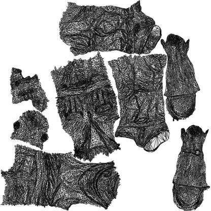 3D human model man casual walking, photogrammetry scanned person for archviz, wireframe top-down view