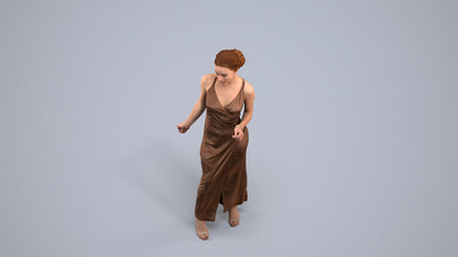 realistic 3D human woman formal formalaffairs, archviz people FBX OBJ for Blender, back view render