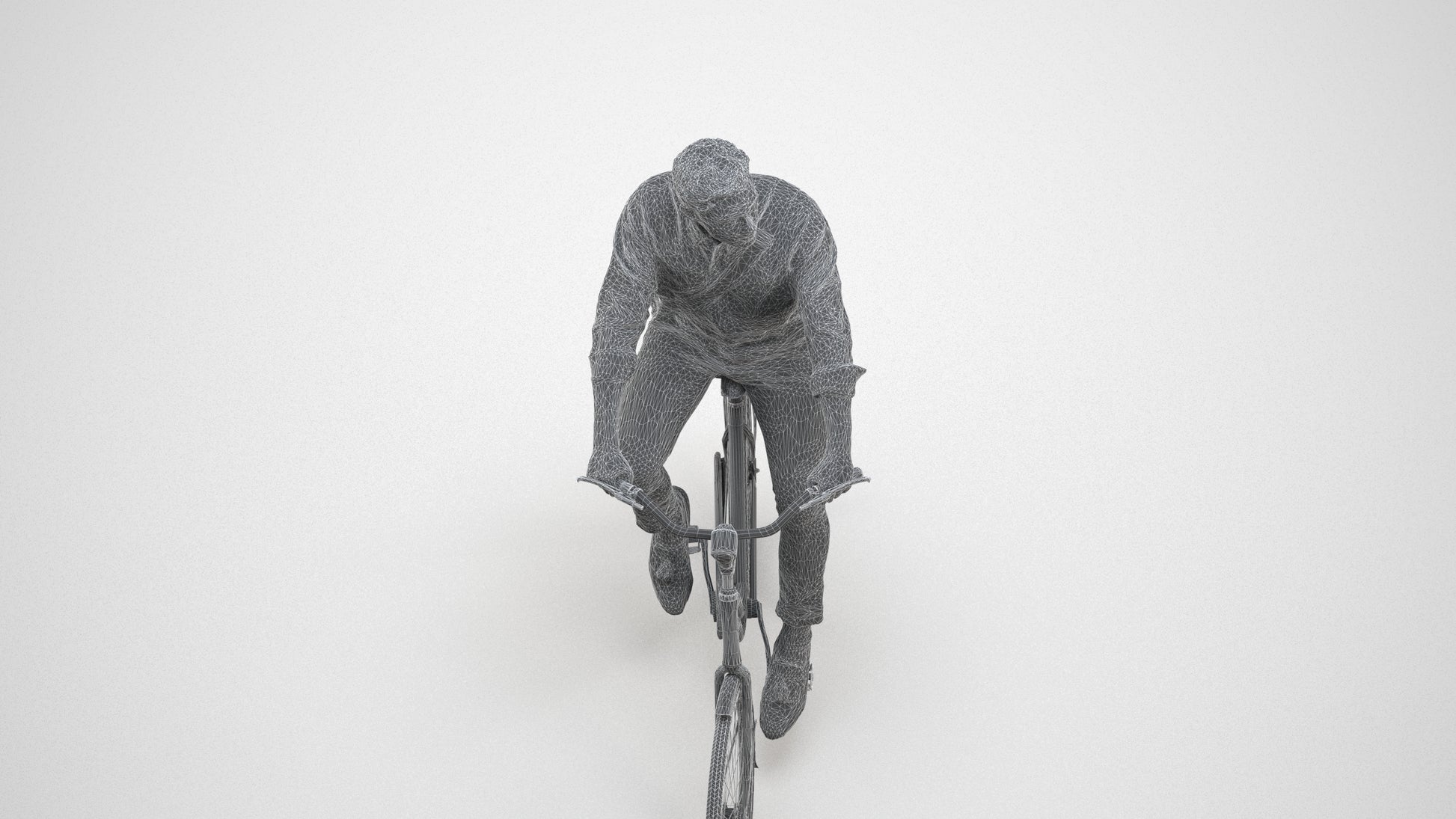 3D people model man casual cycling, scanned human for 3ds Max rendering, square thumbnail