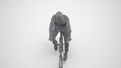 3D people model man casual cycling, scanned human for 3ds Max rendering, square thumbnail