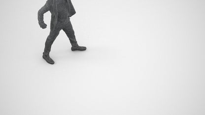 realistic 3D man formal dancing, scanned archviz people for Blender and 3ds Max, wireframe three-quarter view