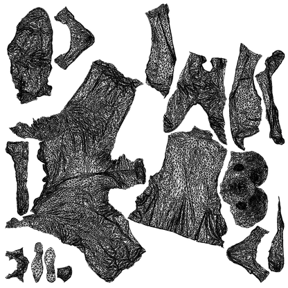 realistic 3D man business standing, scanned archviz people for Blender and 3ds Max, wireframe top-down view