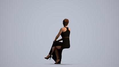 realistic 3D woman formal formalaffairs, scanned archviz people for Blender and 3ds Max, front view render