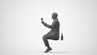scanned 3D man casual cycling, photogrammetry people for Enscape and V-Ray, square thumbnail