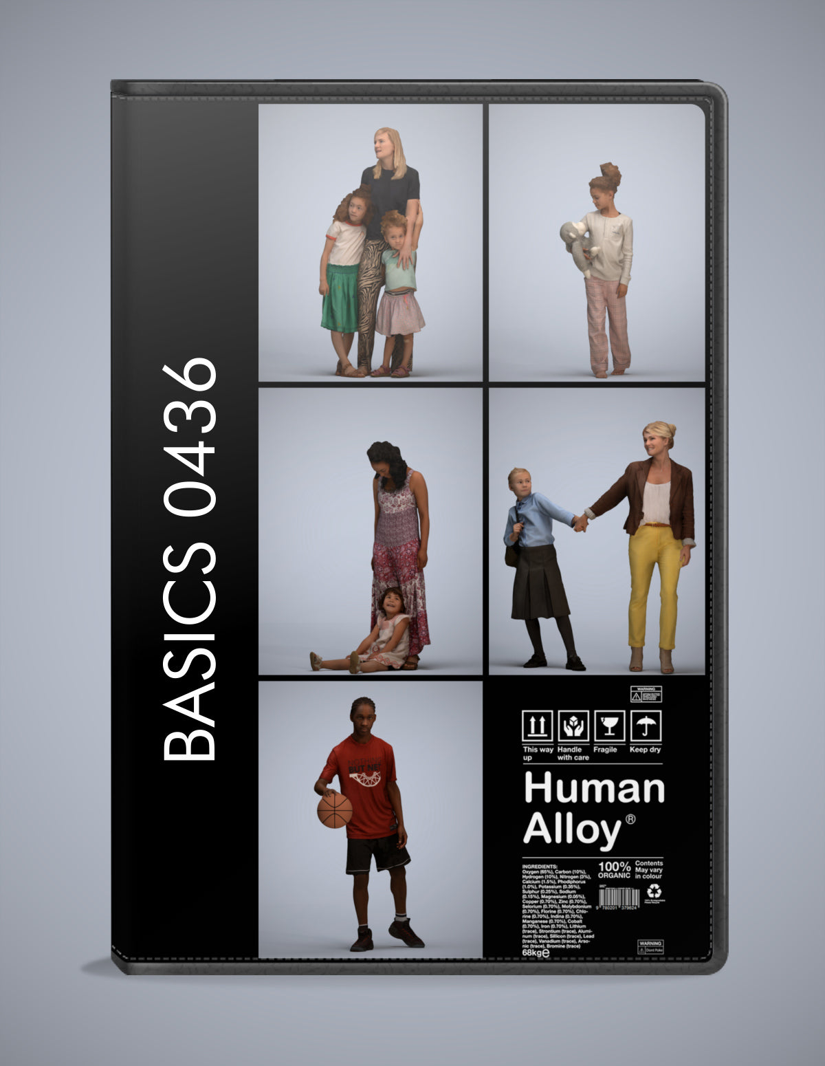 3D human models kids bundle, 5 photogrammetry scanned people for archviz
