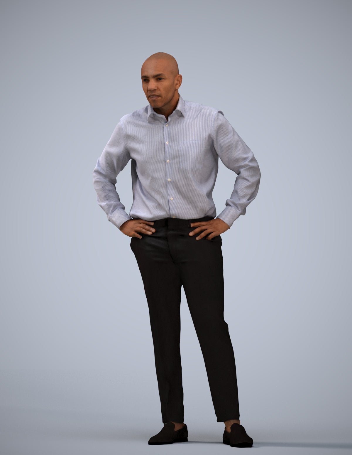 3D scanned man business, photorealistic archviz people for Enscape and SketchUp
