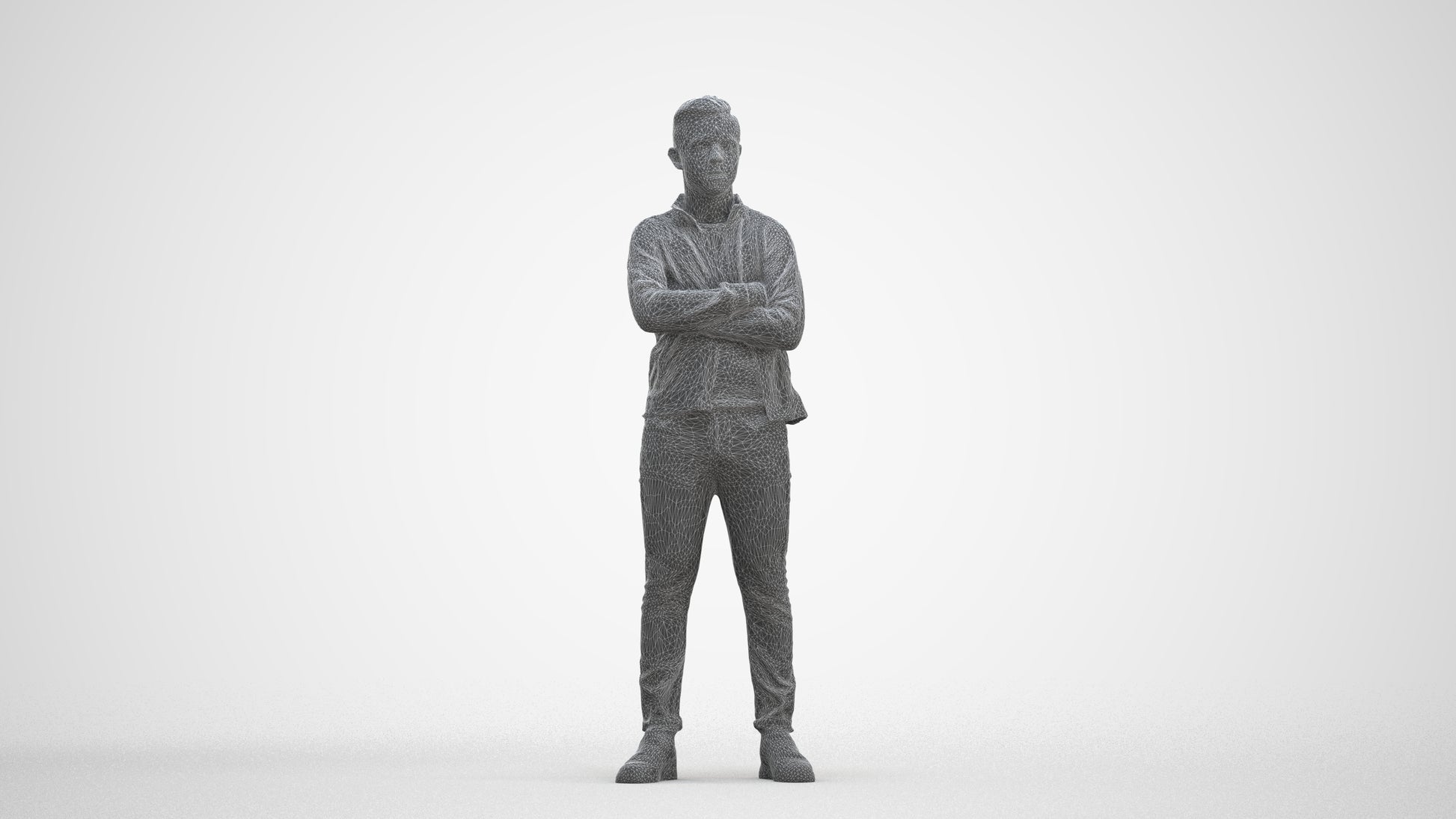 realistic 3D people boy casual kids, render-ready for V-Ray and Corona, FBX OBJ, three-quarter front view render