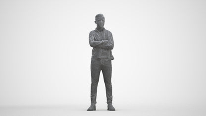 realistic 3D people boy casual kids, render-ready for V-Ray and Corona, FBX OBJ, three-quarter front view render