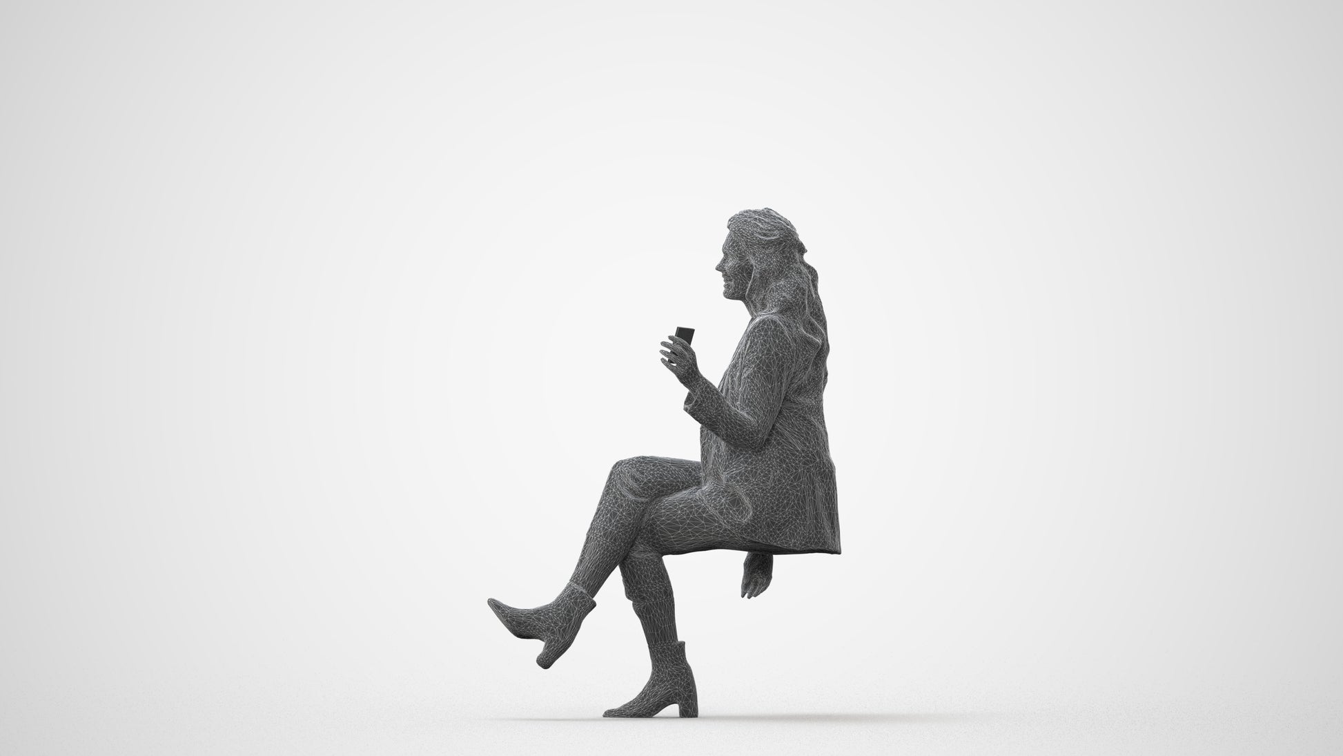 3D scanned woman business, photorealistic archviz people for Enscape and SketchUp, square thumbnail