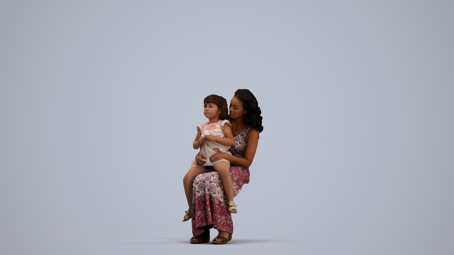 3D scanned boy kids casual, photorealistic archviz people for Enscape and SketchUp, standing pose render