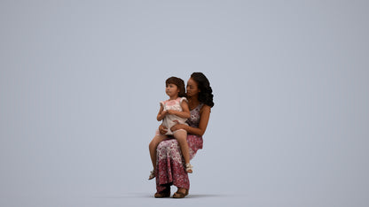 3D scanned boy kids casual, photorealistic archviz people for Enscape and SketchUp, standing pose render
