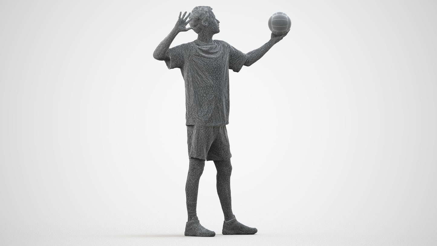 realistic 3D people man sport, render-ready for V-Ray and Corona, FBX OBJ, wireframe side view