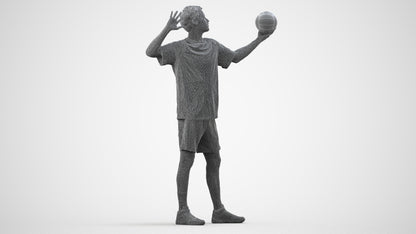 realistic 3D people man sport, render-ready for V-Ray and Corona, FBX OBJ, wireframe side view
