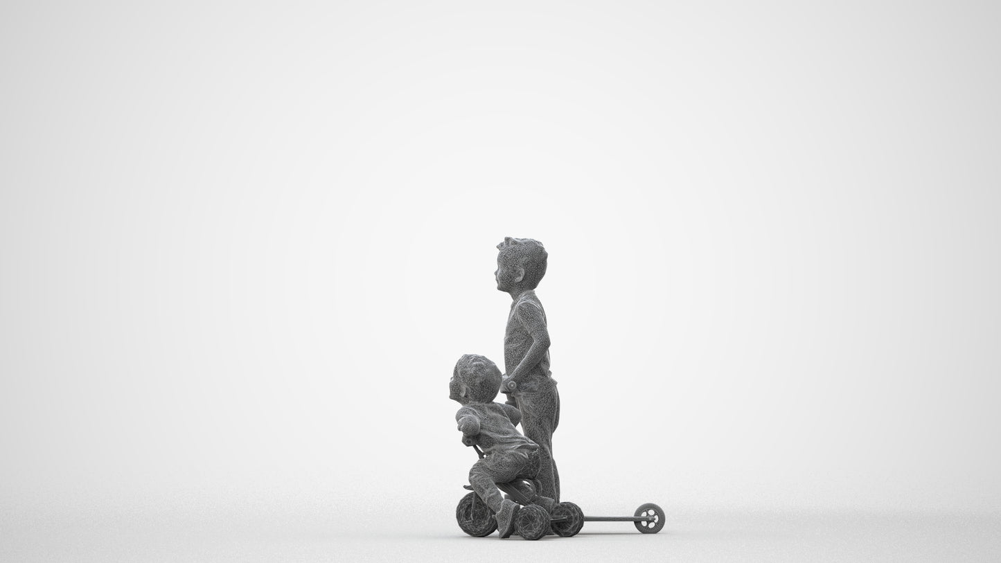 realistic 3D people boy casual kids, render-ready for V-Ray and Corona, FBX OBJ, square thumbnail