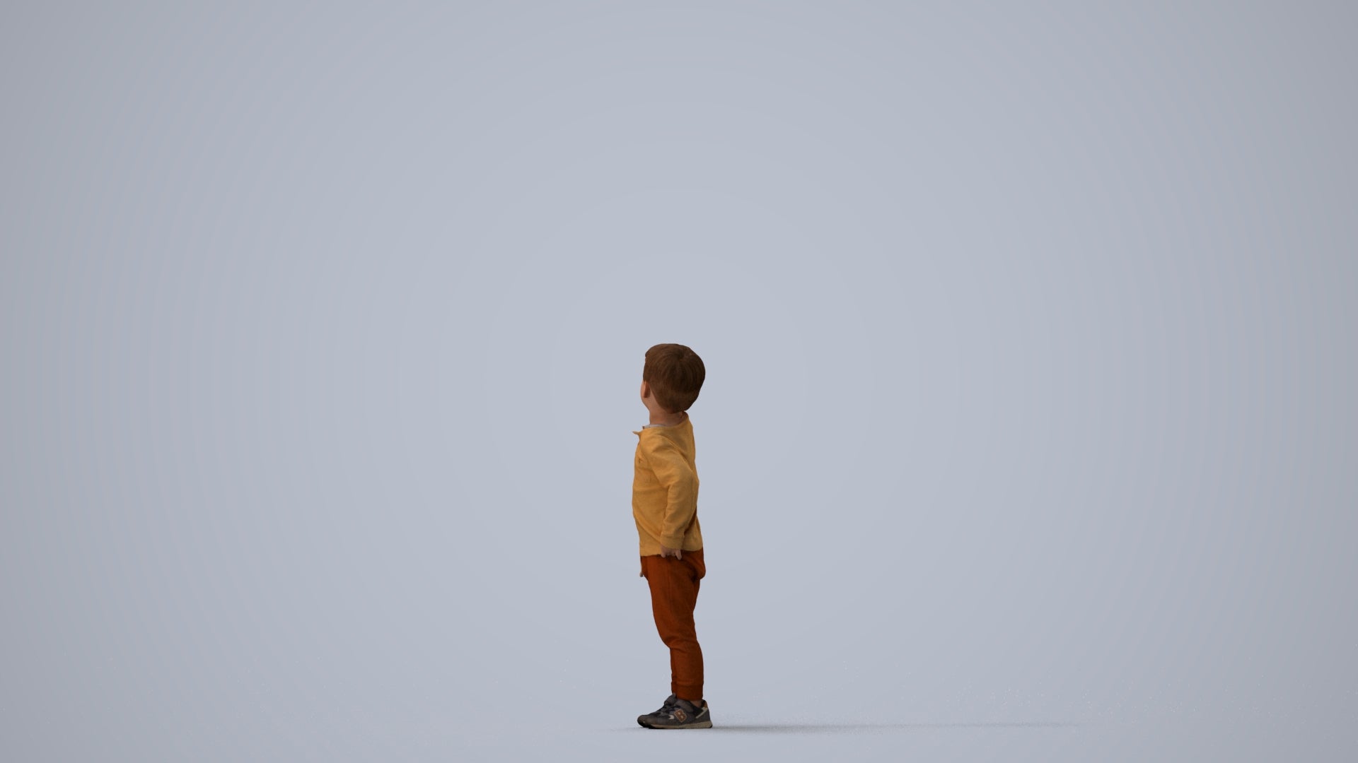 realistic 3D people boy casual kids, render-ready for V-Ray and Corona, FBX OBJ, three-quarter view render