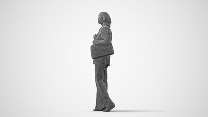 realistic 3D people senior woman business, render-ready for V-Ray and Corona, FBX OBJ, square thumbnail