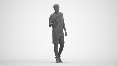 scanned 3D man sport, photogrammetry people for Enscape and V-Ray, three-quarter front view render