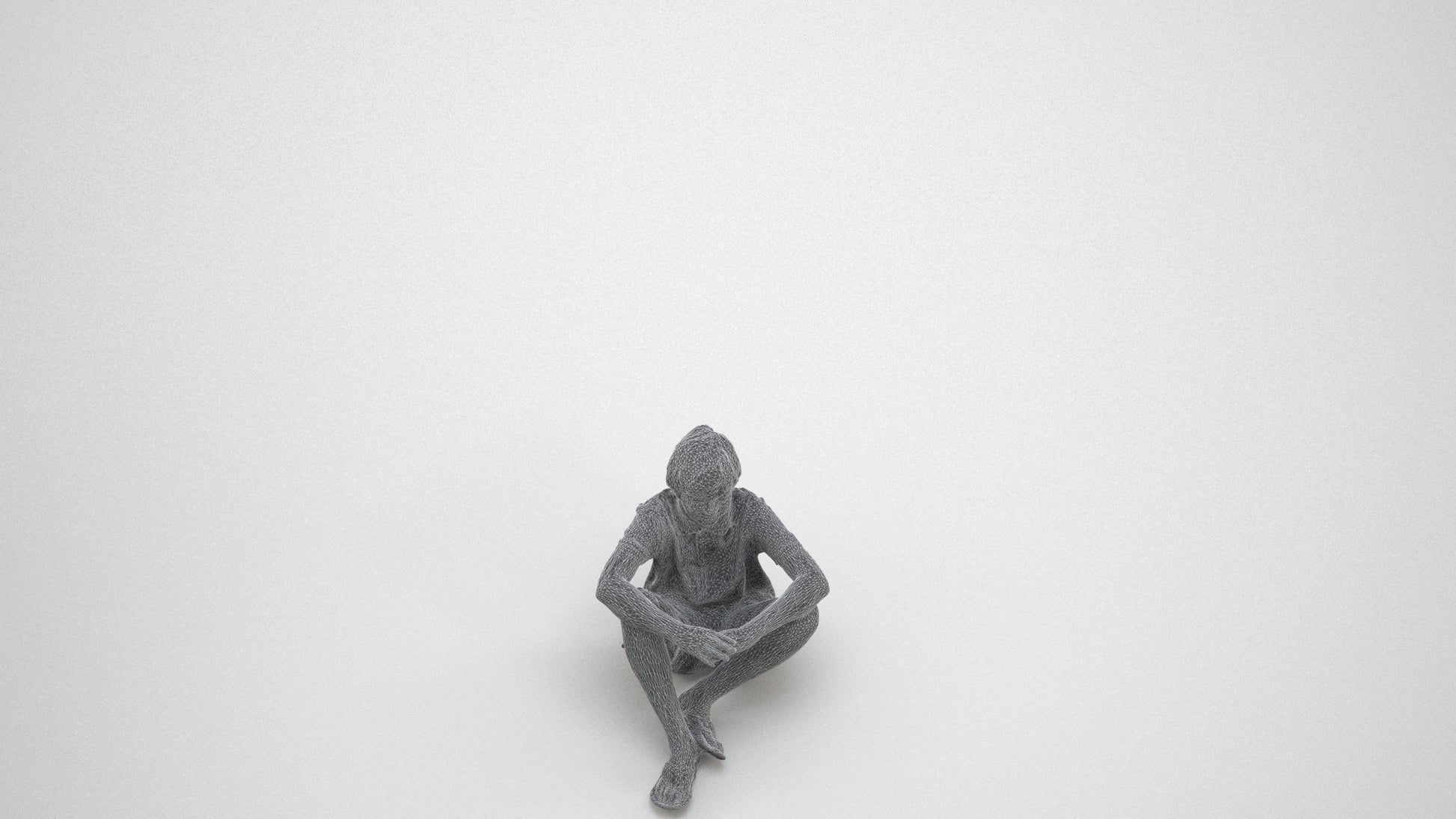 photogrammetry 3D boy kids, realistic human model archviz FBX, wireframe three-quarter view