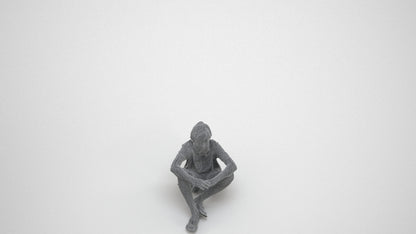 photogrammetry 3D boy kids, realistic human model archviz FBX, wireframe three-quarter view