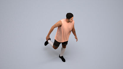 realistic 3D people man sport, render-ready for V-Ray and Corona, FBX OBJ, back view render