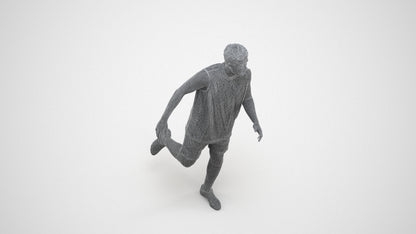 realistic 3D people man sport, render-ready for V-Ray and Corona, FBX OBJ, wireframe three-quarter view