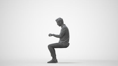 realistic 3D human man casual business, archviz people FBX OBJ for Blender, square thumbnail
