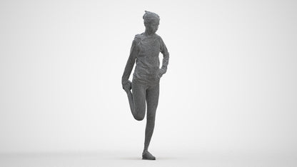 realistic 3D people woman sport, render-ready for V-Ray and Corona, FBX OBJ, three-quarter front view render