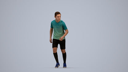 realistic 3D boy sport, scanned archviz people for Blender and 3ds Max, top-down view render
