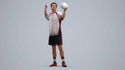 realistic 3D people man sport, render-ready for V-Ray and Corona, FBX OBJ, standing pose render