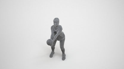 photogrammetry 3D girl sport, realistic human model archviz FBX, wireframe three-quarter view