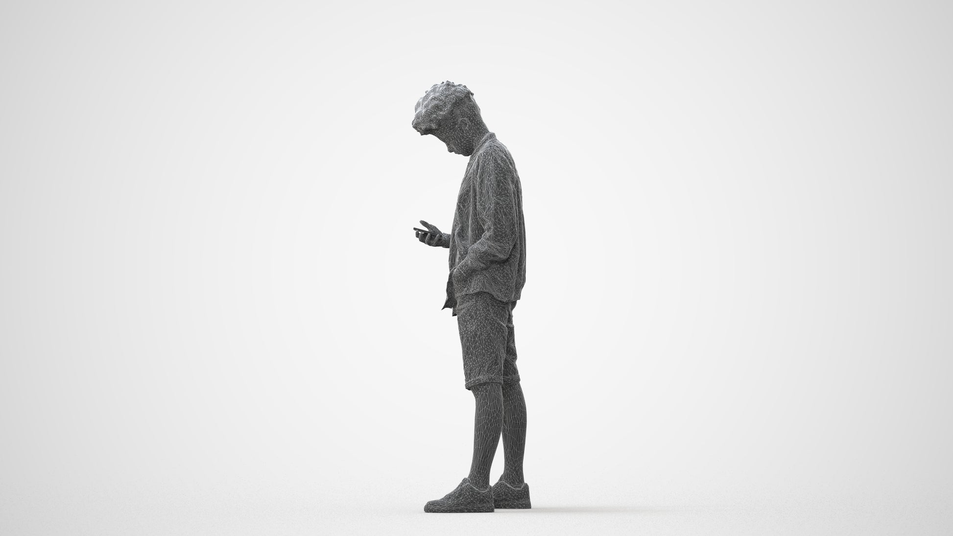 scanned 3D boy casual mix, photogrammetry people for Enscape and V-Ray, square thumbnail