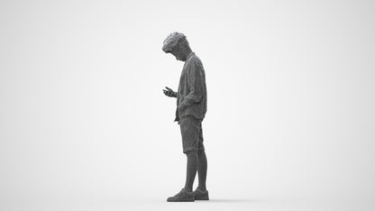 scanned 3D boy casual mix, photogrammetry people for Enscape and V-Ray, square thumbnail