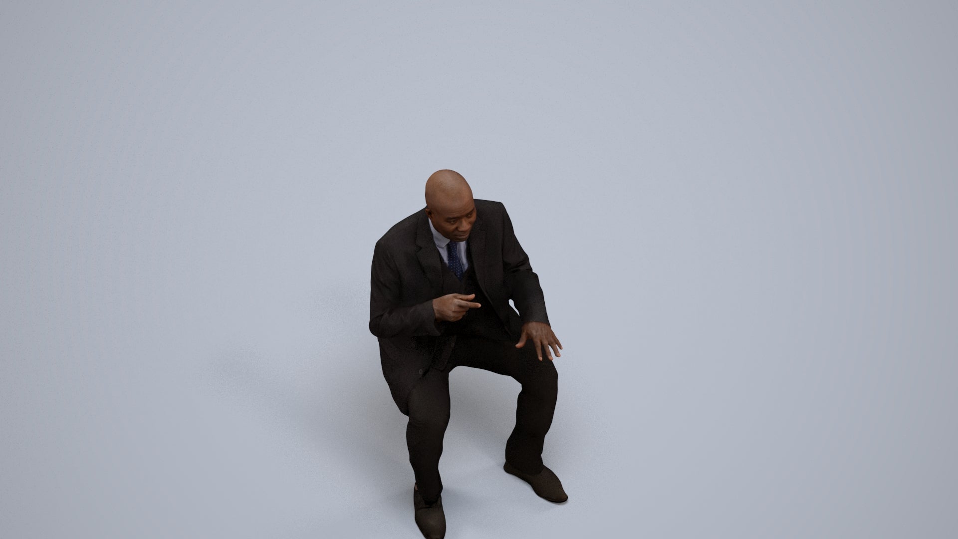realistic 3D people man business, render-ready for V-Ray and Corona, FBX OBJ, back view render