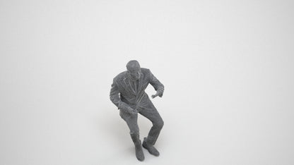 realistic 3D people man business, render-ready for V-Ray and Corona, FBX OBJ, wireframe three-quarter view