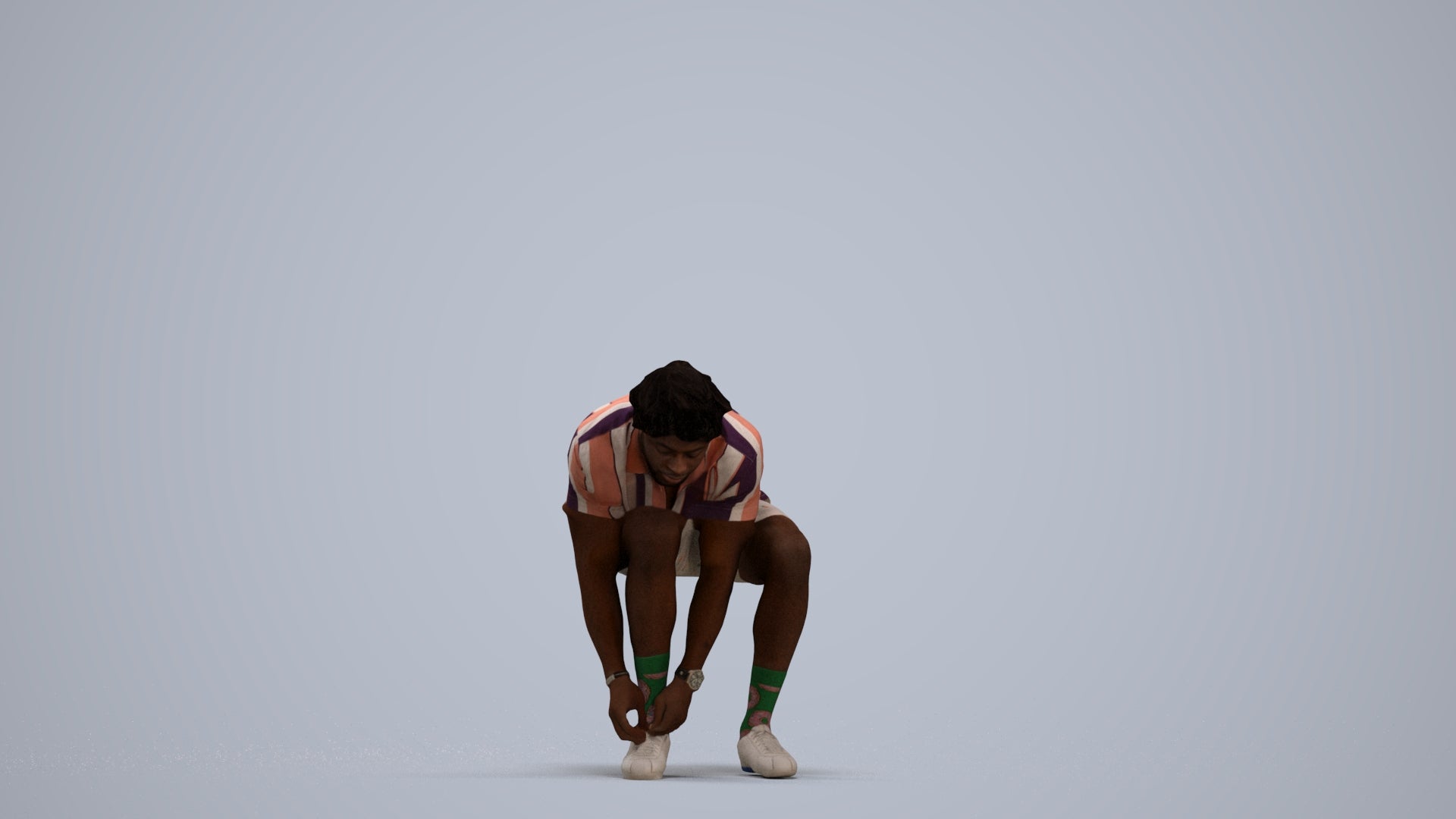 realistic 3D people man sport, render-ready for V-Ray and Corona, FBX OBJ, standing pose render