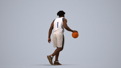3D scanned man sport, photorealistic archviz people for Enscape and SketchUp, side view render