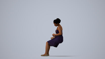 3D people model woman formal formalaffairs, scanned human for 3ds Max rendering, three-quarter view render