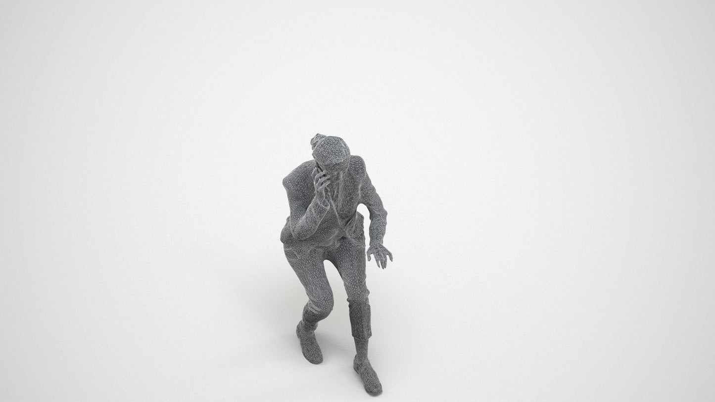 realistic 3D people woman business, render-ready for V-Ray and Corona, FBX OBJ, wireframe three-quarter view