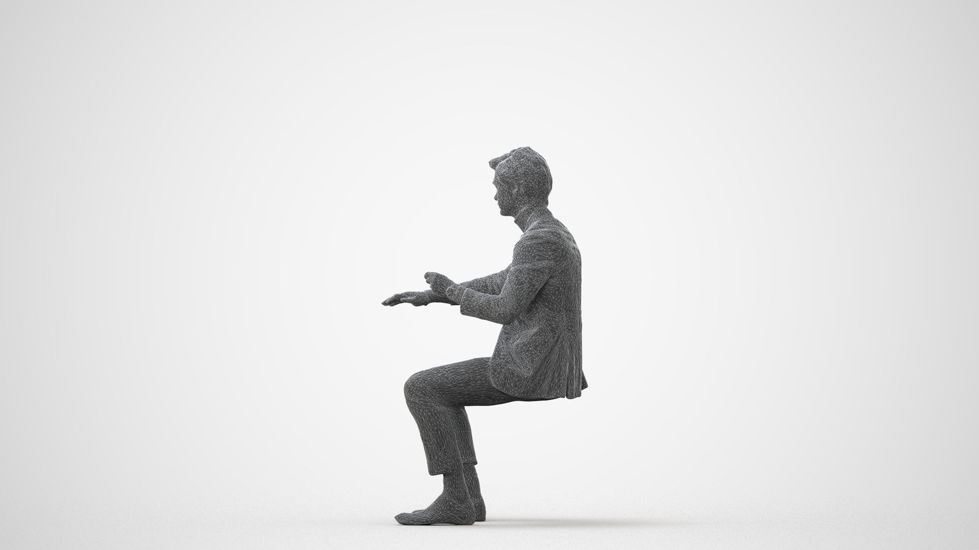 3D scanned man business, photorealistic archviz people for Enscape and SketchUp, square thumbnail